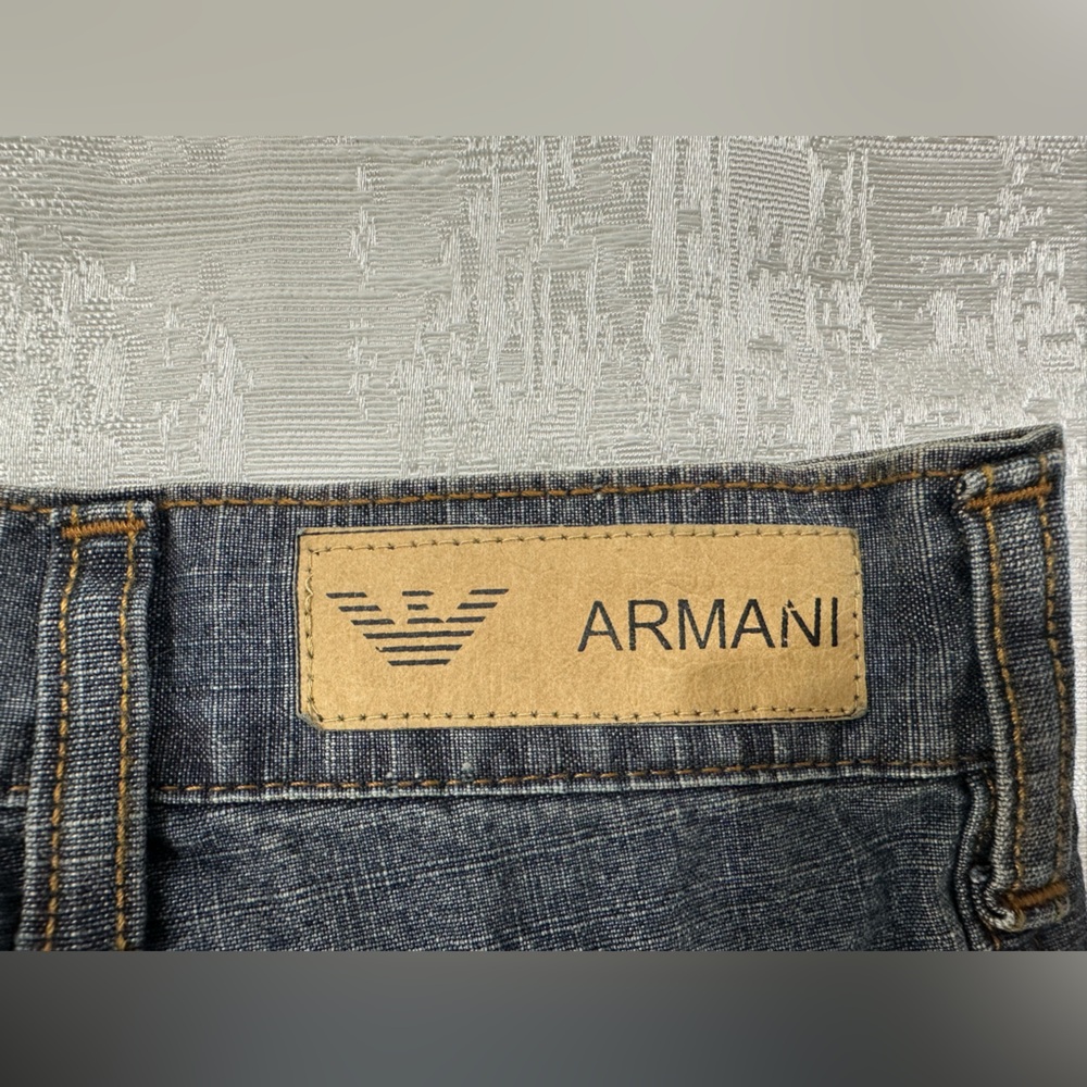 Giorgio Armani Men's Denim Jeans with Tan Label